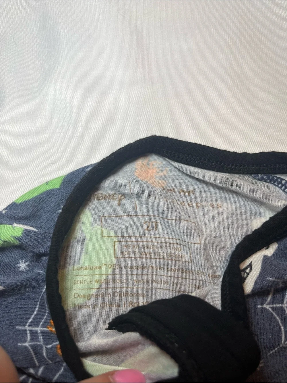 Little Sleepies Disney The Nightmare Before Christmas Bamboo Zippy Pajamas 2T